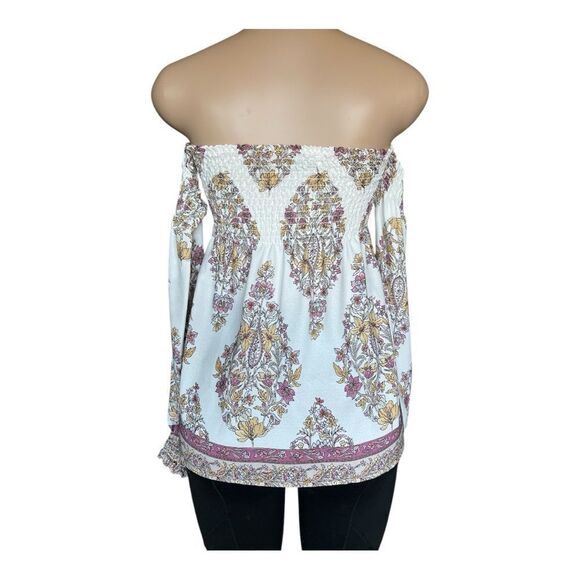 Show me your mumu Boho Floral Off-Shoulder Blouse - Picture 3 of 5